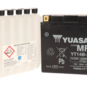 Techninės priežiūros nereikalaujantis 12V 12Ah Yuasa YT14B-BS akumuliatorius